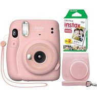 Fujifilm Instax Mini 11 Instant Camera Blush Pink + Minimate Custom Case + Fuji Instax Film 20 Sheets Twin Pack