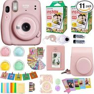 Fujifilm Instax Mini 11 Camera Blush Pink + Fuji Instant Instax Film (40 Sheets) & Includes Carrying Case + Assorted Frames + Photo Album + 4 Color Filters and More Top Accessories Bundle