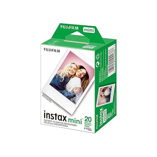 후지필름 Fujifilm INSTAX Mini Instant Film 2 Pack = 20 Sheets (White) for Fujifilm Mini 8 & Mini 9 Cameras, Model:4332059078