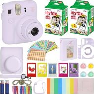Fujifilm Instax Mini 12 Instant Camera Lilac Purple + Carrying Case + Fuji Instax Film Value Pack (40 Sheets) Accessories Bundle, Color Filters, Photo Album, Assorted Frames