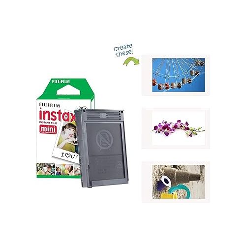 후지필름 Fujifilm Instax Mini 12 Instant Camera Mint Green + Fuji Film Value Pack (40 Sheets) + Shutter Accessories Bundle, Incl. Compatible Carrying Case, Quicksand Beads Photo Album 64 Pockets