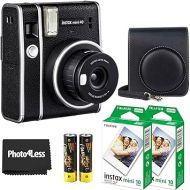 Fujifilm Instax Mini 40 Instant Camera Vintage Black, Fuji Instax Mini Film 20 Sheets, Protective Carry Case, Value Bundle