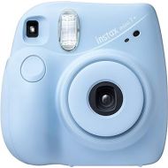 Fujifilm Instax Mini 7+ Camera, Easy to Operate, Portable, Handy Selfie Mirror, Polaroid Camera, Perfect for Beginners and Experts, Sleek and Stylish Design - Light Blue (Renewed)