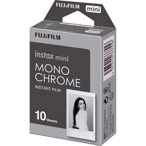 후지필름 FUJIFILM INSTAX MINI LINK 2 Smartphone Printer (Clay White) with INSTAX MINI Monochrome Instant Film (10 Exposures)