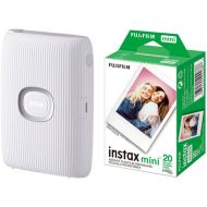 FUJIFILM INSTAX MINI LINK 2 Smartphone Printer (Clay White) with INSTAX MINI Instant Film (20 Exposures)