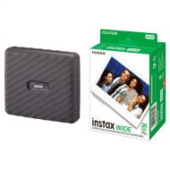 FUJIFILM INSTAX Link Wide Smartphone Printer (Mocha Gray) with INSTAX Wide Instant Film (20 Exposures)