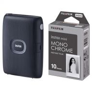 FUJIFILM INSTAX MINI LINK 2 Smartphone Printer (Space Blue) with INSTAX MINI Monochrome Instant Film (10 Exposures)