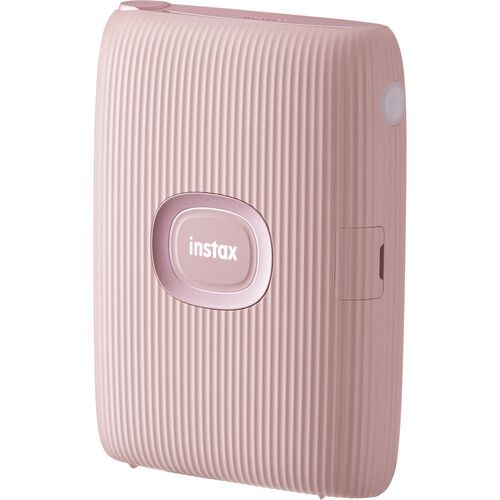 후지필름 FUJIFILM INSTAX MINI LINK 2 Smartphone Printer (Soft Pink) with INSTAX MINI Monochrome Instant Film (10 Exposures)