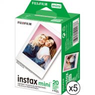 FUJIFILM INSTAX MINI Instant Film (5 Packs of 20 Exposures)