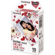 FUJIFILM INSTAX MINI Heart Sketch Instant Film (10 Exposures)