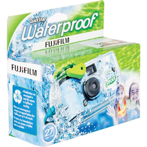 후지필름 FUJIFILM QuickSnap Waterproof 800 35mm Disposable Camera (4x 27-Exposure Camera Kit)