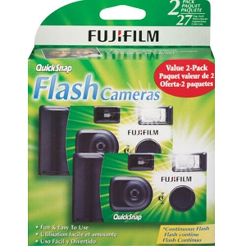 후지필름 FUJIFILM QuickSnap Flash 400 One-Time-Use Disposable Camera (27 Exposures, 2-Pack)
