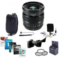 Fujifilm XF 16mm F1.4 R (Weather Resistant) Lens - Bundle with 67mm Filter Kit, Lens Case, Flex Lens Shade, Capleash II, Cleaning Kit, Pc Software Package