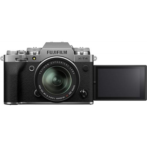 후지필름 Fujifilm X-T4 Mirrorless Digital Camera XF18-55mm Lens Kit - Silver