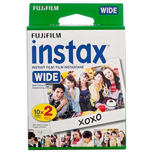 후지필름 Fujifilm instax Wide Instant Film, 20 Exposures, White, New Packaging