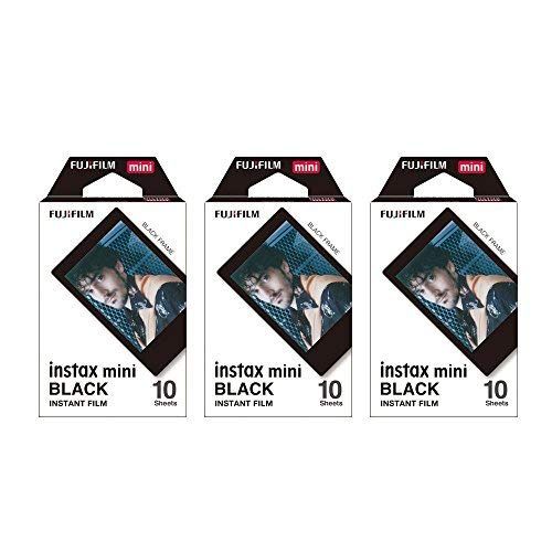 후지필름 Fujifilm Instax Mini Instant Film BLACK FRAME 3-PACK BUNDLE SET , Film Black Frame ( 10 x 3 ) for Mini 90 8 70 7s 50s 25 300 Camera SP-1 Printer