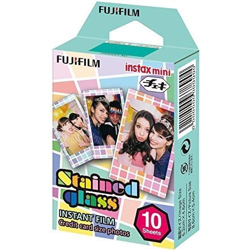 후지필름 Fujifilm Instax Mini Instant Film 3 Pack Bundle (30 Sheets) with Stained Glass, Candy Pop & Stripe Instant Film