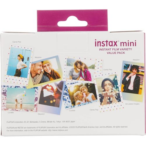 후지필름 Fujifilm Instax Mini Variety Film Value Pack 60 Count (600021110)