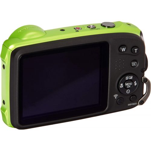 후지필름 Fujifilm 600019756 FinePix XP120 Shock & Waterproof Wi-Fi Digital Camera, Black/Lime Green