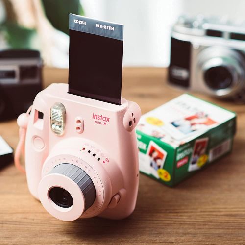 후지필름 FujiFilm Instax Mini Instant Film 4 Pack (4 x 20) Total of 80 Sheets + 120 Assorted Colorful Mini Photo Stickers - Compatible with FujiFilm Instax Mini 9, Mini 8, Mini 25, Mini 90,