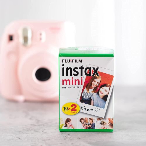 후지필름 FujiFilm Instax Mini Instant Film 4 Pack (4 x 20) Total of 80 Sheets + 120 Assorted Colorful Mini Photo Stickers - Compatible with FujiFilm Instax Mini 9, Mini 8, Mini 25, Mini 90,