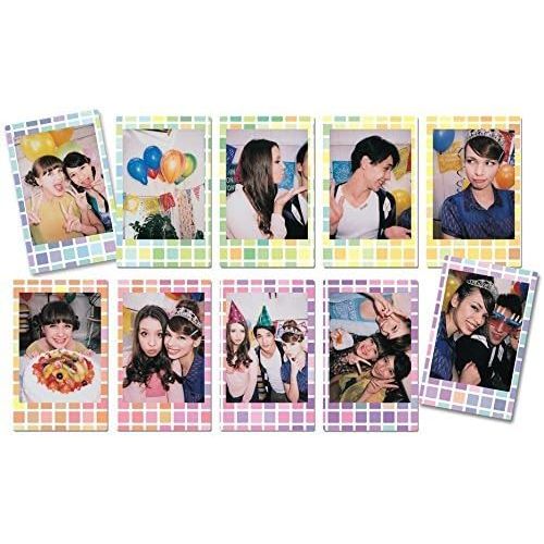 후지필름 Fujifilm Instax Mini 5 Pack Bundle Includes Stained Glass, Comic, Stripe, Shiny Star, Airmail. 10 sheets X 5 Pack = 50 Sheets.