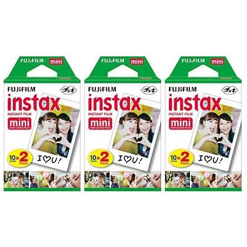 후지필름 Fujifilm Instax Mini Instant Film (3 Twin Packs, 60 Total Pictures) for Instax Cameras