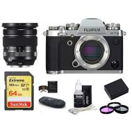 FUJIFILM X-T3 Mirrorless Digital Camera Body with XF 16-80mm f/4 R OIS WR Lens Bundle, Includes: SanDisk 64GB Extreme SDXC Memory Card, Card Reader, Memory Card Wallet + More (8 It