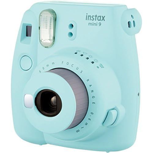 후지필름 Fujifilm instax Mini 9 Instant Camera (Ice Blue) with Film Twin Pack Bundle (2 Items)