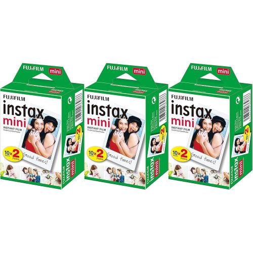 후지필름 Fujifilm Instax Mini Instant Film (3 Twin Packs, 60 Total Pictures) - International Version