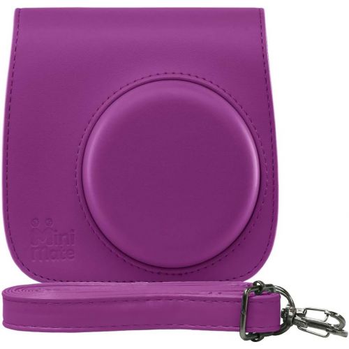 후지필름 Fujifilm Instax Mini 9 - Instant Camera Clear Purple with Clear Accents with Carrying Case + Fuji Instax Film Value Pack (40 Sheets) Accessories Bundle, Color Filters, Photo Album,