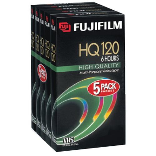 후지필름 Fujifilm Fuji HQ T-120 Video Cassettes, 5 Pack (Discontinued by Manufacturer)