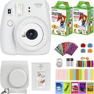 FujiFilm Instax Mini 9 Instant Camera + Fujifilm Instax Mini Film (40 Sheets) Bundle with Deals Number One Accessories Including Carrying Case, Color Filters, Photo Album + More (S