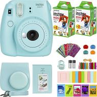 FujiFilm Instax Mini 9 Instant Camera + Fujifilm Instax Mini Film (40 Sheets) Bundle with Deals Number One Accessories Including Carrying Case, Color Filters, Photo Album + More (I