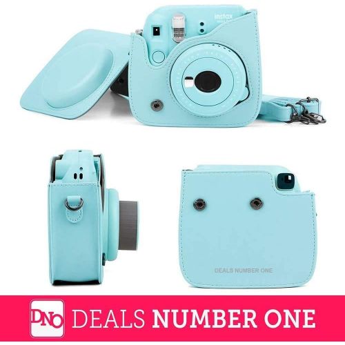 후지필름 FujiFilm Instax Mini 9 Instant Camera + Fujifilm Instax Mini Film (40 Sheets) Bundle with Deals Number One Accessories Including Carrying Case, Color Filters, Photo Album + More (I