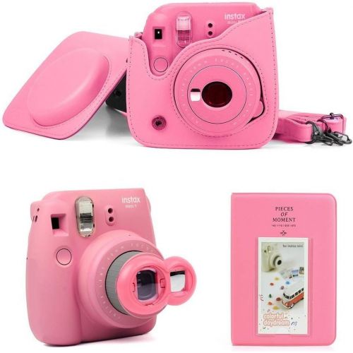 후지필름 FujiFilm Instax Mini 9 Kids Instant Camera + Fujifilm Instax Mini Film (40 Sheets) Bundle with Deals Number One Accessories Including Carrying Case, Color Filters, Photo Album + Mo