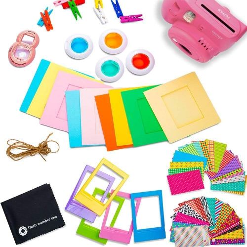 후지필름 FujiFilm Instax Mini 9 Kids Instant Camera + Fujifilm Instax Mini Film (40 Sheets) Bundle with Deals Number One Accessories Including Carrying Case, Color Filters, Photo Album + Mo