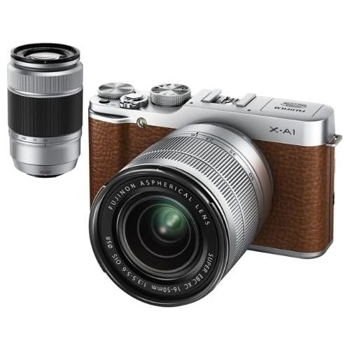 후지필름 FUJIFILM-Less Digital Camera Mirror Single-Lens X-A1 Double Zoom Lens kit Brown F X-A1BW / 1650 / 50230KIT [International Version, No Warranty]