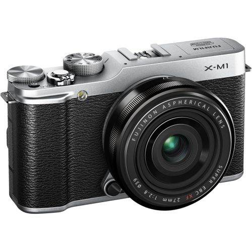 후지필름 16.3 million pixel APS-C Silver F X-M1S/1650/27KIT FUJIFILM digital single-lens camera X-M1 W lens kit zoom lens attached