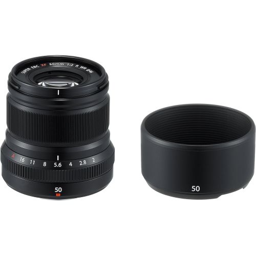 후지필름 FUJIFILM single focus in the telephoto lens XF50mmF2 R WR B Black--(Japan Import-No Warranty)