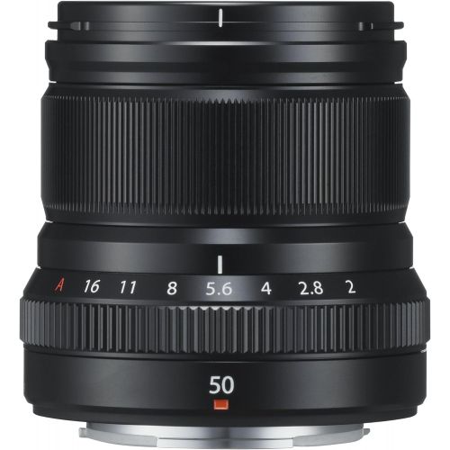 후지필름 FUJIFILM single focus in the telephoto lens XF50mmF2 R WR B Black--(Japan Import-No Warranty)