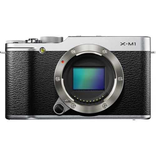 후지필름 Fujifilm X-M1 Compact System 16MP Digital Camera with 3-Inch LCD Screen - Body Only (Silver)