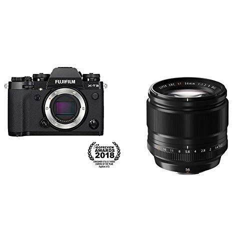 후지필름 Fujifilm X-T3 Mirrorless Digital Camera (Body Only) - Black + Fujinon XF56mmF1.2 R