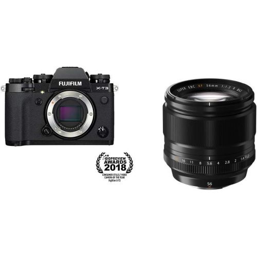 후지필름 Fujifilm X-T3 Mirrorless Digital Camera (Body Only) - Black + Fujinon XF56mmF1.2 R