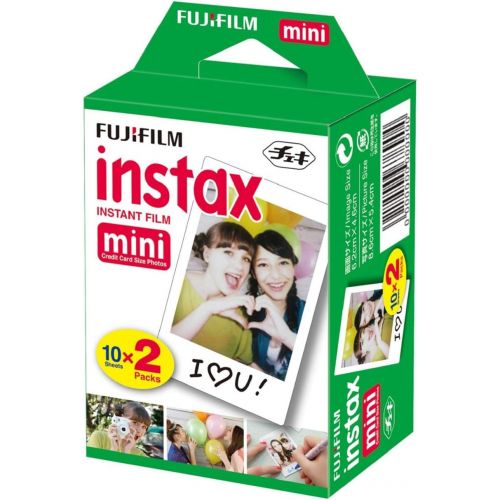 후지필름 Fujifilm Mini Instant Film for Fujifilm Mini 8, 9 11 Cameras Bundled with Custom Frame Stickers and Quality Photo Microfiber Cloth (50 Films)