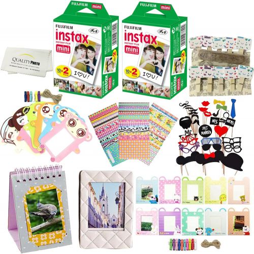 후지필름 Fujifilm instax Mini 8 Camera Accessory KIT Includes - Fuji Instant Film 40 Sheets + Premium Over 60 PCS Bundle for fujifilm instax Mini 8 Films