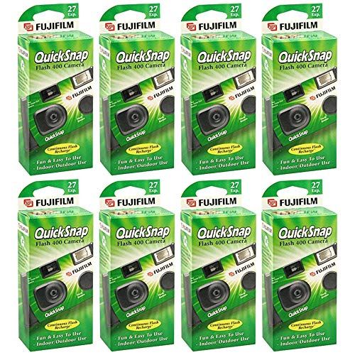 후지필름 Fujifilm Quicksnap Flash 400 Single-Use Camera with Flash, Pack of 8