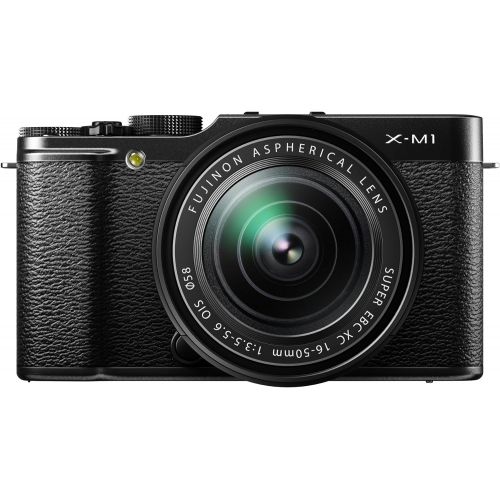 후지필름 Fujifilm X-M1 Compact System 16MP Digital Camera Kit with 16-50mm Lens and 3-Inch LCD Screen (Black)