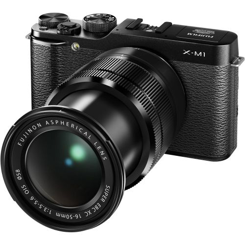 후지필름 Fujifilm X-M1 Compact System 16MP Digital Camera Kit with 16-50mm Lens and 3-Inch LCD Screen (Black)