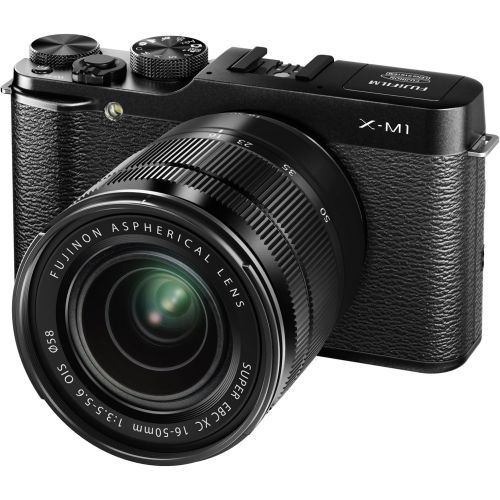 후지필름 Fujifilm X-M1 Compact System 16MP Digital Camera Kit with 16-50mm Lens and 3-Inch LCD Screen (Black)